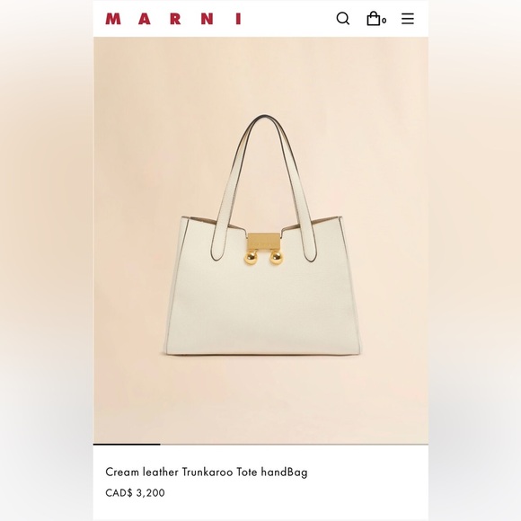 Vintage Marni cream leather large multiway hobo carryall tote satchel bag - Picture 12 of 14